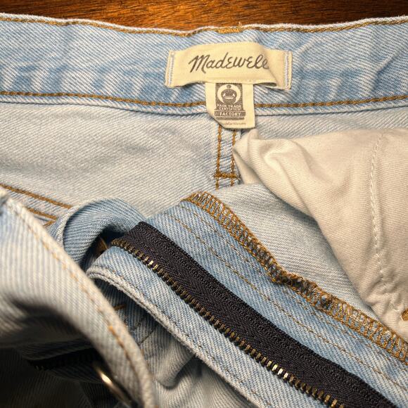 Madewell Relaxed Cut Off Denim Shorts Light Wash Blue Size 27 - Picture 5 of 7